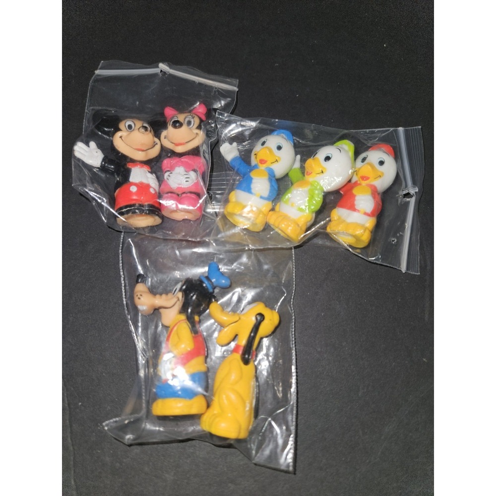 Lot‎ Of Nine Vintage Disney Pencil Toopers Or Cake Decorations Very Nice Shape